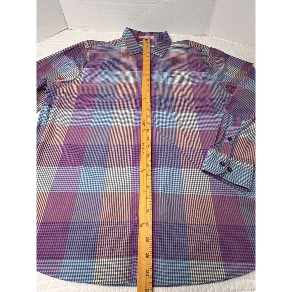 Tommy Bahama Siesta Key Men’s Shirt XL Paloma Plaid Long Sleeve - Picture 12 of 14